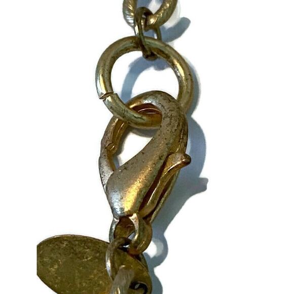 Laura Ashley Necklace Jasper Pendant Beaded Abstract Oversized Hippie Boho - Picture 6 of 7